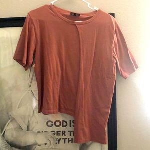 Topshop High/Low Crop T-Shirt